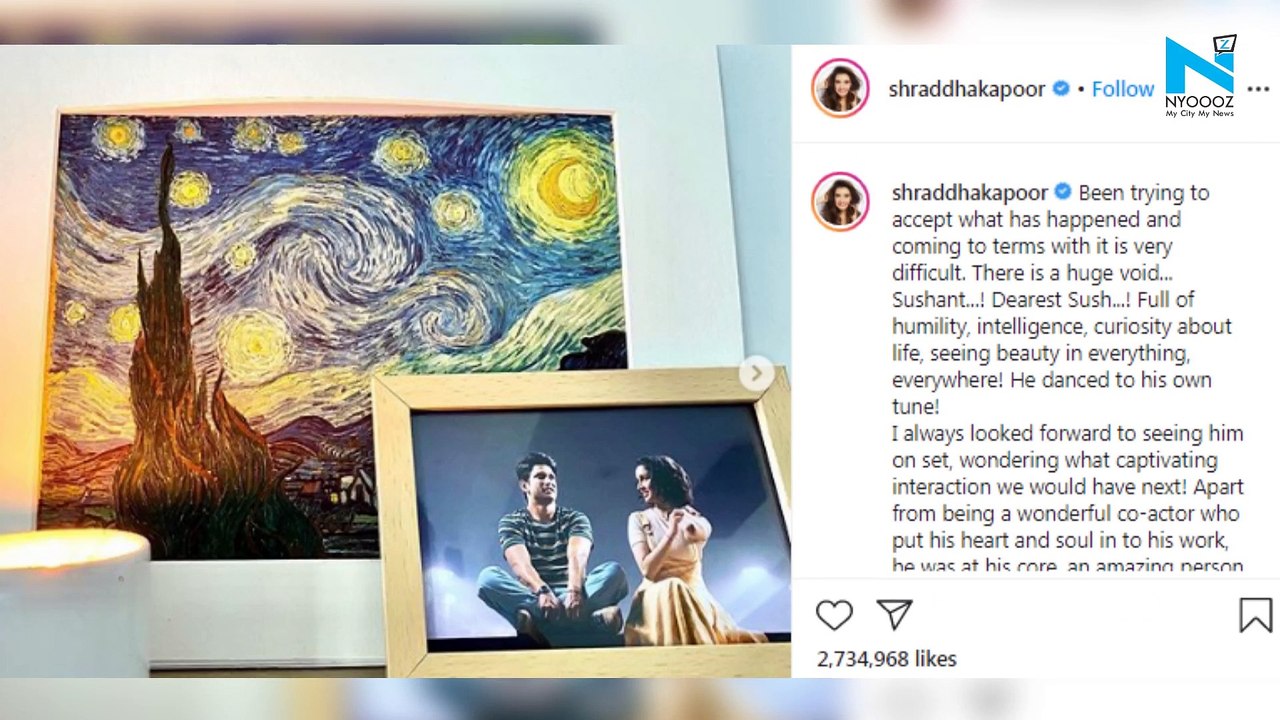 Shraddha Kapoor recalls fond memories with Sushant Singh Rajput
