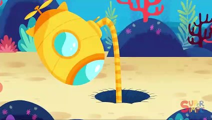 Nursery Rhymes for kids //animated rhymes for kids // marine life searching with microscope