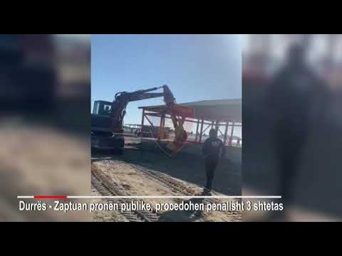 Report TV - Durrës/ Kishin ndërtuar pa leje në plazh, vihen në hetim 3 persona! IKMT shemb objektin