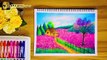 Scenery of spring season | how to draw spring season landscapes | spring season drawing| easy and simple spring season drawing for beginners