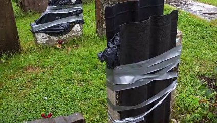 Slave grave has been vandalised