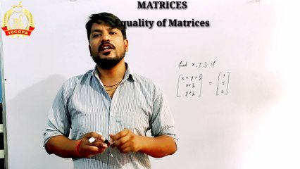 Equality of Matrices
