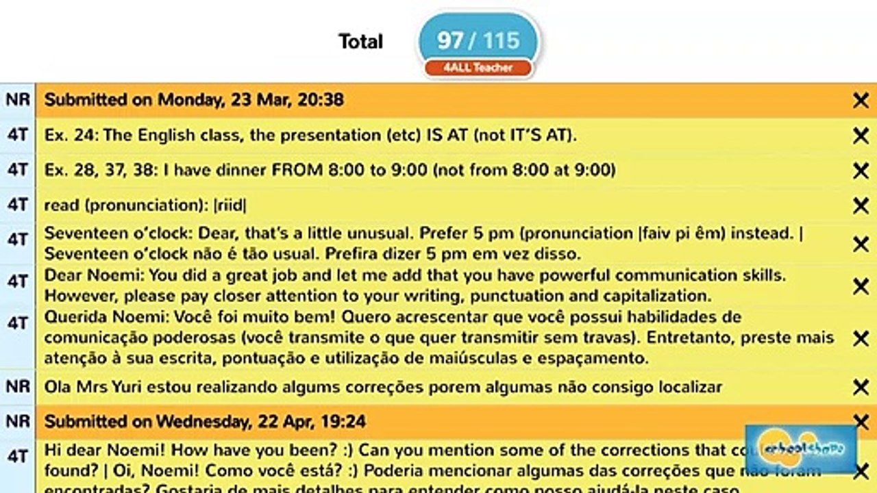 Writing improvement: green updates