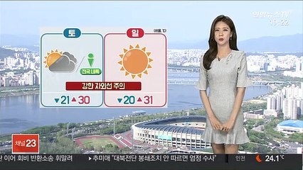 [날씨] 주말 전국 내륙 소나기…천둥·번개 동반