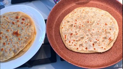 KIYMALI gözleme tarifi  mayasız hamurdan el açması YUMUŞACIK gözleme