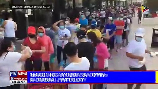 Pamamahagi ng ayuda sa OFWs sa Dubai, patuloy; repatriation ng OFWs, patuloy na tinutugunan