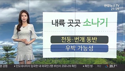 [날씨] 주말 대기 불안정 심해…내륙 곳곳 소나기