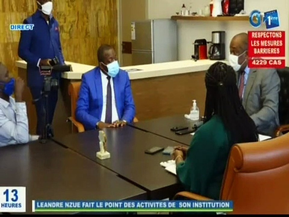RTG/Conférence de presse du maire de Libreville Léandre Nzué