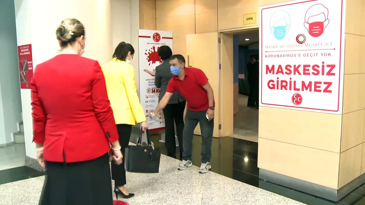 Koronavirüs tedbirleri kapsamında uzun süredir toplanamayan MHP Bahçeli başkanlığında bir araya geldi