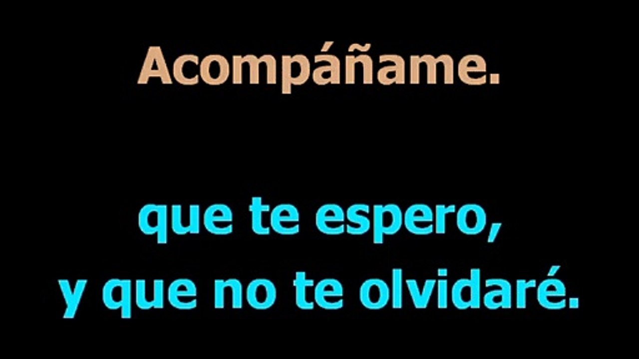Acompañame  - Enrique guzman -  Karaoke  - Letra