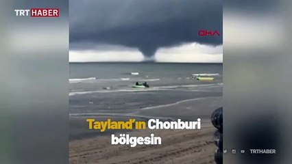 Tayland’daki dev hortum kamerada