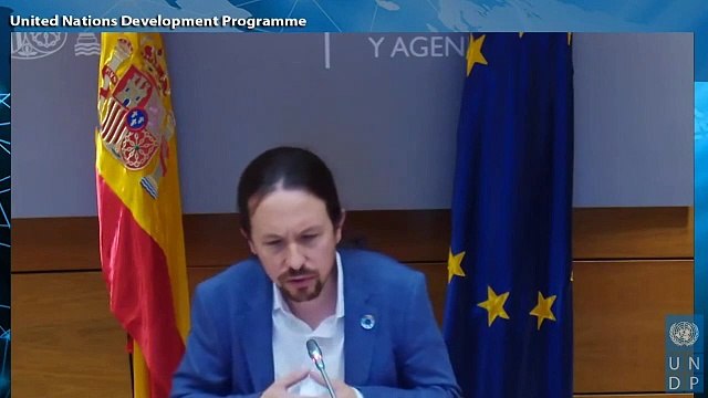 Pablo Iglesias habla en inglés en la ONU