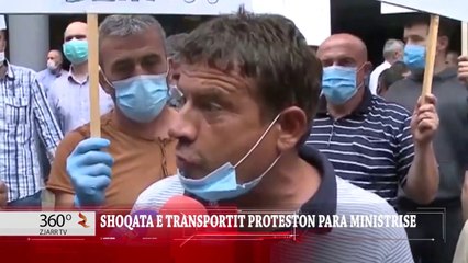 SHOQATA E TRANSPORTIT PROTESTON PARA MINISTRISË