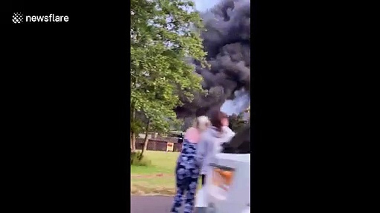 Huge fire rages in east end of Glasgow, Scotland