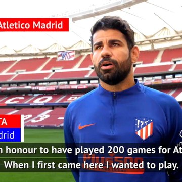 Diego Costa 'honoured' to reach 200 Atletico games