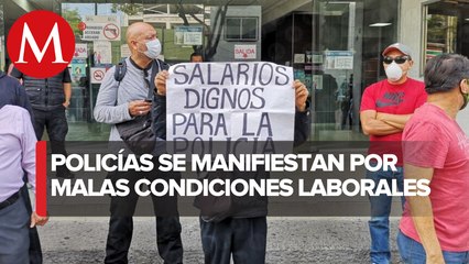 Policías y agentes de la FGJ de la CdMx protestan por mejoras laborales