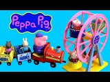 Peppa Pig Amusement Theme Park Ride Playset Ferris Wheel and Train Parque de Atracciones