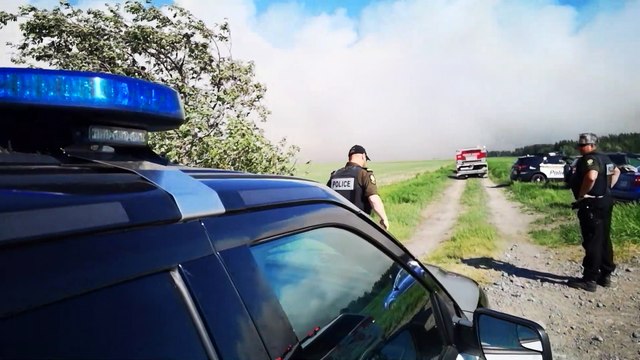Feu de tourbière au Kamouraska: la SOPFEU appelée en renfort - deuxi`ème partie