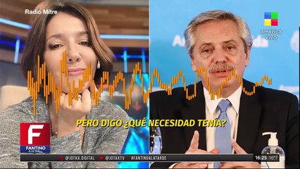 El cruce de Alberto Fernández y la periodista Cristina Pérez