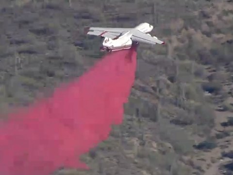 Aerial firefighting! Bush Fire engulfs mountainsides - ABC15 Digital