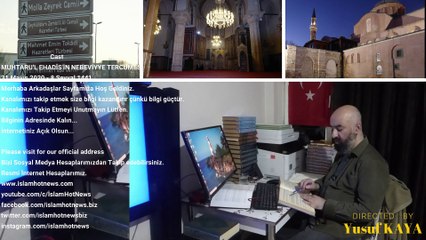 MUHTARU'L EHADÎS'İN NEBEVİYYE TERCÜMESİ 31 Mayıs 2020 - 8 Şevval 1441