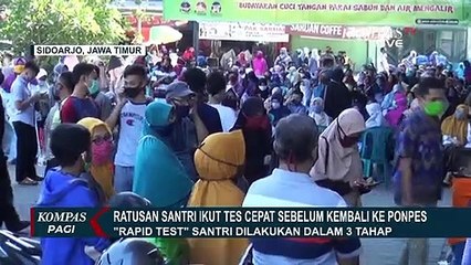 Akan kembali ke Pondok Pesantren, 400 Santri Jalani Rapid Test di Sidoarjo