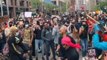 Protestors Dance To Live Music On Streets While Peacefully Protesting Against Racism