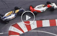 Histórica últimas 3 vueltas de Senna vs Mansell en el GP de Mónaco