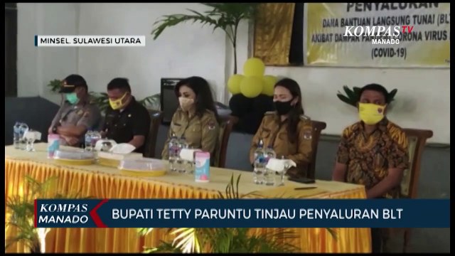 Bupati Tetty Paruntu Tinjau Penyaluran BLT