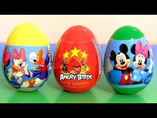 Minnie Mouse Electronic Cash Register SURPRISE EGGS Disney Mickey AngryBirds Huevos Sorpresa