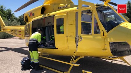 Accidente de un ciclista en Zarzalejo herido grave
