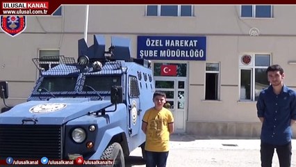 Suriye'de görev yapan polislere Babalar Günü sürprizi