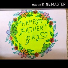 Happy father's day drawing easy