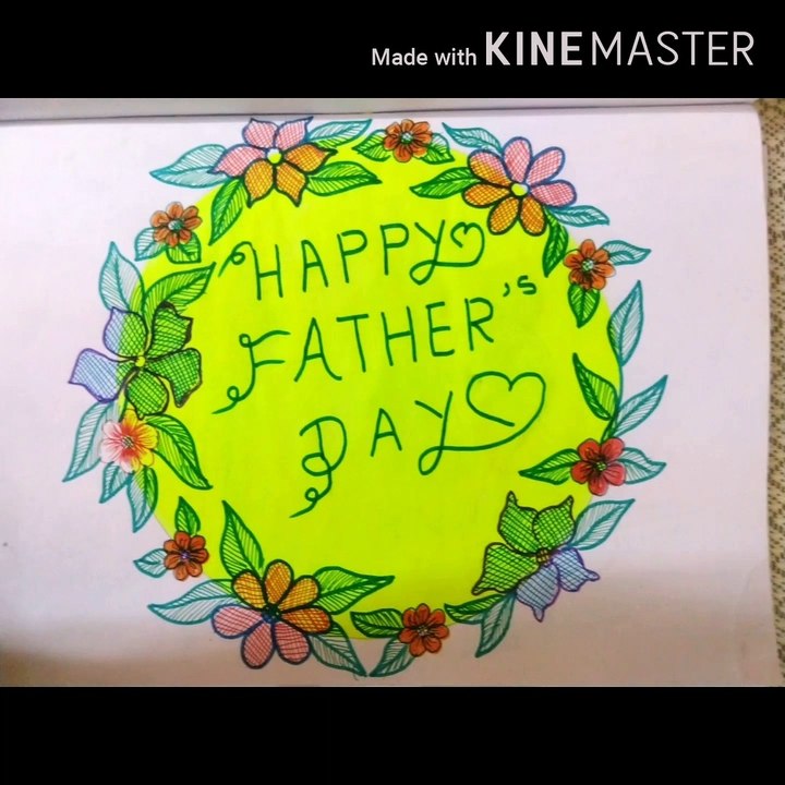 Happy father's day drawing easy