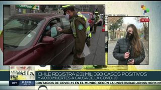Chile registra más de 231 mil contagios y 4 mil muertes por COVID-19