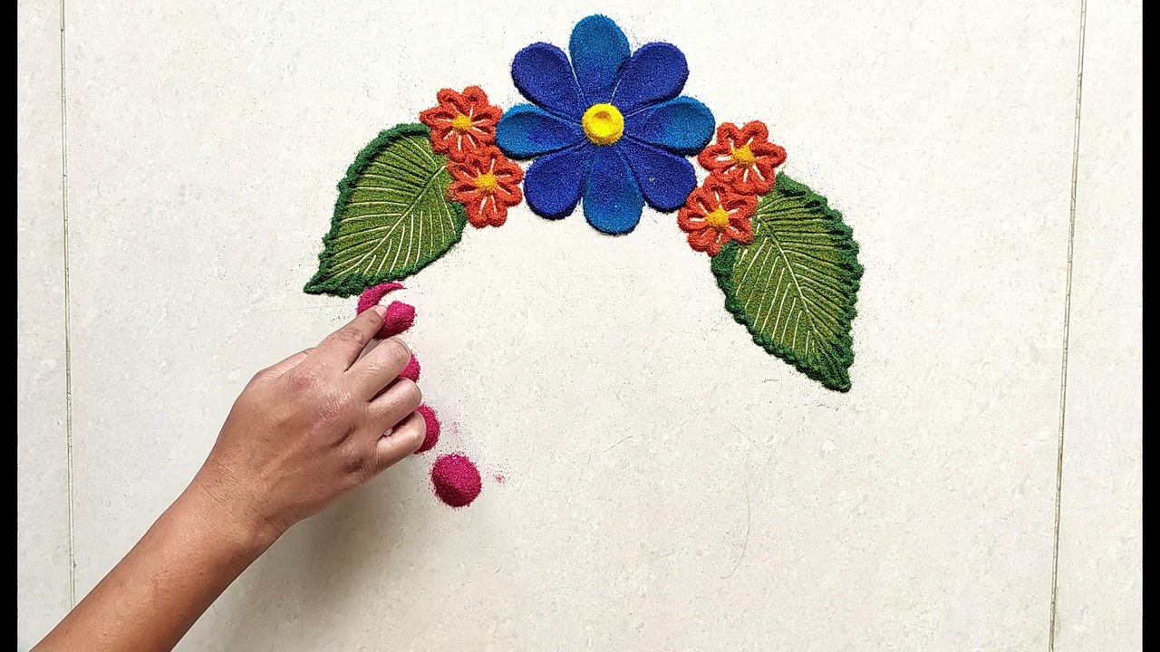Attractive Rangoli design For Festivals | Creative and Beautiful Kolam | Colourful Muggulu
