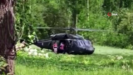 LGS’ye giren köy öğrencilerinin imdadına jandarma helikopteri yetişti