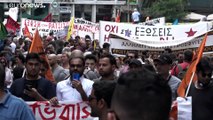 شاهد: مظاهرات في اليونان احتجاجا على قرار إخلاء المساكن الموقتة للاجئين