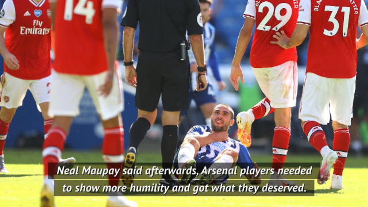 Arteta hits back at Maupay dig at Arsenal players