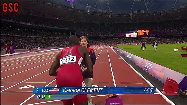 Felix Sanchez Wins 400m Hurdles gold London 2012 Olympics.