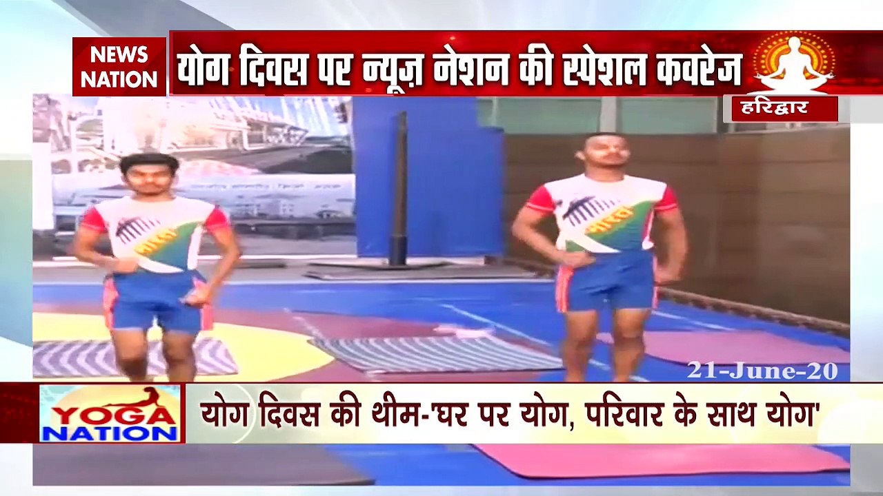 Yoga Day: Yoga guru Baba Ramdev performs yoga at Patanjali Yogpeeth