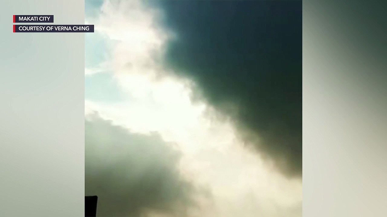 View of the partial solar eclipse from Makati City