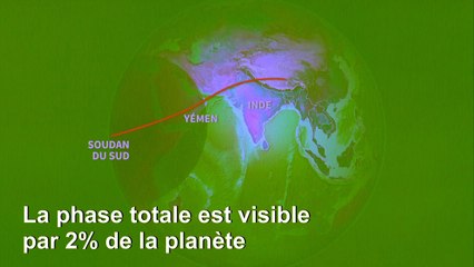 Une éclipse type "cercle de feu" embrase une partie du ciel d'Afrique et d'Asie