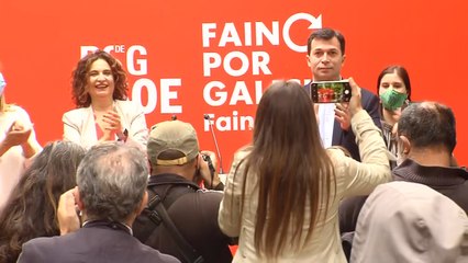 Montero y Caballero presiden un acto del PSOE en Vilagarcía de Arousa (Pontevedra)