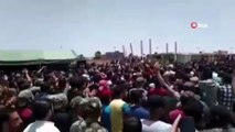 - Rejim askerlerinin cenaze töreninde Esad ve İran karşıtı gösteri