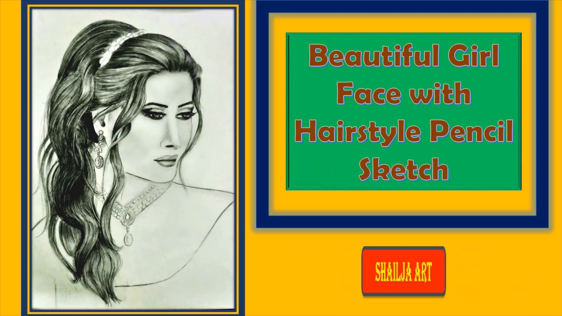how to draw girl face with hairstyle pencil sketch || pencil sketch ||  shailja art - video Dailymotion