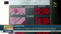 Argentina extiende hasta el 24 de julio plazo de negociación de deuda