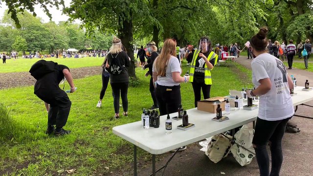 Black Lives Matter Leeds demonstration at Hyde Park