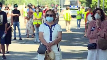 Madrid acoge el primer homenaje a las víctimas del coronavirus