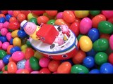 Peppa Pig Holiday Boat Grandpa Pool Party SURPRISE EGGS Frozen by Funtoys Disney Toy Review